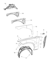 Dodge Charger Fender Diagram - 68418843AD