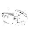 Ram Dakota Steering Column Cover Diagram - 5JH97ZJ1AA