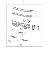 Jeep Grand Cherokee Dash Panels Diagram - 68251645AA