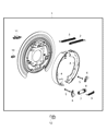 2020 Dodge Durango Parking Brake Shoe Diagram - 4560176AA