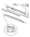 Jeep Door Moldings Diagram - 5HU14RXFAD