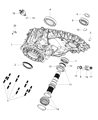 Ram Transfer Case Output Shaft Snap Ring Diagram - 68462302AA