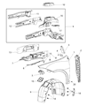 Dodge Dart Fender Diagram - 68082973AC