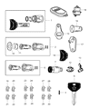 Jeep Wrangler Car Key Diagram - 5013807AA