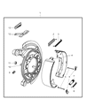 2022 Ram 3500 Parking Brake Shoe Diagram - 68026376AA