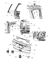 Jeep Cherokee Trunk Lid Latch Diagram - 68110603AA