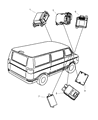 Dodge Ram Van ABS Control Module Diagram - 52010470AJ