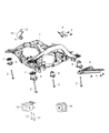 Jeep Front Cross-Member Diagram - 52124634AM