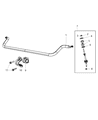 Dodge Sway Bar Link Diagram - 5072934AE