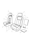 2007 Dodge Dakota Seat Cover Diagram - 1FX111J3AA