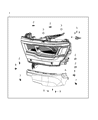 Ram Headlight Diagram - 68316083AH