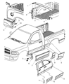2007 Dodge Ram 1500 Spoiler Diagram - 5JR31TZZAC