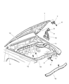 2004 Dodge Dakota Hood Latch Diagram - 55256496AE