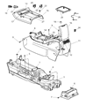 Chrysler Pacifica Center Console Base Diagram - 5161475AA