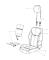 2013 Chrysler 200 Seat Cover Diagram - 1WU28DX9AB