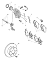 Dodge Sprinter 2500 Brake Caliper Bracket Diagram - 5135747AA