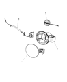 2012 Dodge Dart Fuel Filler Housing Diagram - 68090635AD