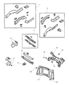 Dodge Caravan Front Cross-Member Diagram - 4694854AB