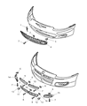 Chrysler Sebring Grille Diagram - MR566040