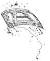 2009 Dodge Ram 1500 Hood Latch Diagram - 4589528AA