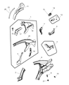 2008 Jeep Compass Weather Strip Diagram - 5074766AB