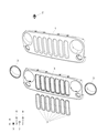 Jeep Wrangler Grille Diagram - 68240419AB