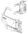 Jeep Commander Door Hinge Diagram - 55369188AB