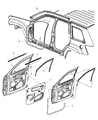 Jeep Door Seal Diagram - 55396318AE