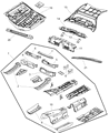 Dodge Front Cross-Member Diagram - 68043502AA