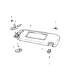 2020 Jeep Grand Cherokee Sun Visor Diagram - 1WK20HL1AF