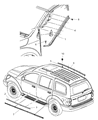 2008 Dodge Durango Door Moldings Diagram - 55078083AA