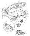 Dodge Ram 3500 Hood Hinge Diagram - 55076271AB