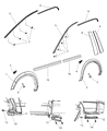 2010 Dodge Ram 1500 Door Moldings Diagram - 55372110AA