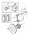 2005 Chrysler Town & Country Brake Caliper Diagram - 5139901AA