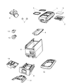 Dodge Grand Caravan Center Console Base Diagram - 1JC90XDVAA