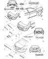 Chrysler Sebring Emblem Diagram - 4806083AB