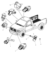 Dodge Ram 1500 Air Bag Sensor Diagram - 4896153AC