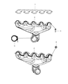 2008 Dodge Viper Exhaust Manifold Diagram - 5037704AB