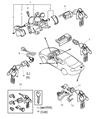 Chrysler Ignition Lock Assembly Diagram - MR475927