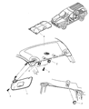 Dodge Durango Sun Visor Diagram - 5GP15TL2AF