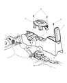 Dodge Neon Center Console Base Diagram - RZ921L5AC