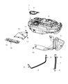 2015 Dodge Dart Fuel Tank Strap Diagram - 68080857AE