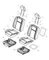 2006 Dodge Ram 1500 Seat Cushion Diagram - 68001792AA
