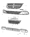 Ram C/V Grille Diagram - 68100689AA