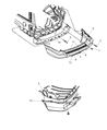 2004 Jeep Grand Cherokee Bumper Diagram - 5012936AB