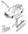 Jeep Door Moldings Diagram - 5182579AA