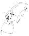 Dodge Windshield Diagram - 68096260AA