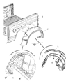 Dodge Ram 3500 Fender Diagram - 5KM25TZZAA
