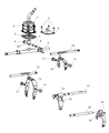 Dodge Dakota Automatic Transmission Shifter Diagram - 5143945AA