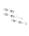 Ram ProMaster 2500 Axle Shaft Diagram - 68168000AB